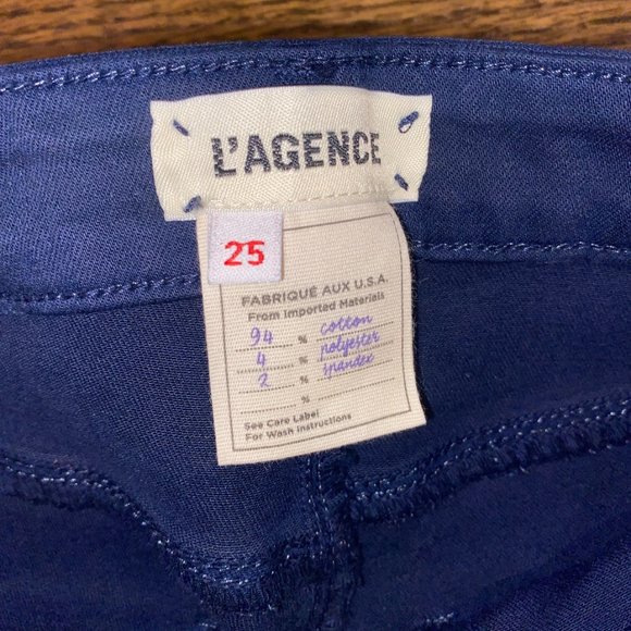 L'AGENCE Marguerite Coated Jean Navy Size 25 - Picture 5 of 5